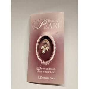 Heaven’s Pearl Angel Pendant Necklace by Roman Inc. – New on Card